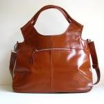 Leather Handbag Weekend Tra..
