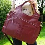 Leather Handbag Weekend Tra..