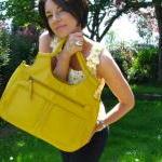 Leather Handbag Satchel Tot..