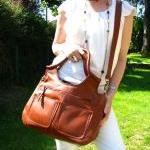 Leather Handbag Satchel Tot..