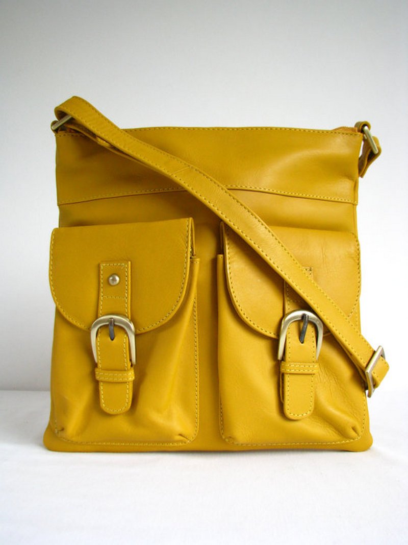 Leather Handbag Pocket Messenger Bag 
